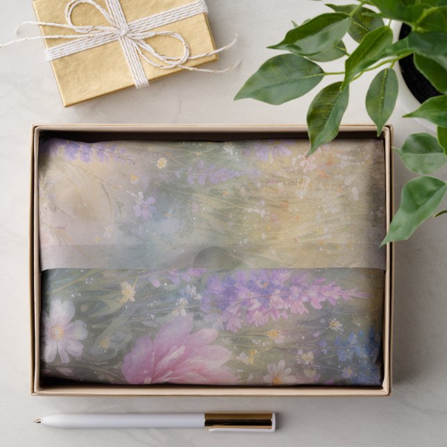Blumenfeld Seidenpapier (Geschenk)