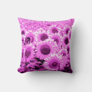 Blumenfeld - violett, orchid und lila kissen