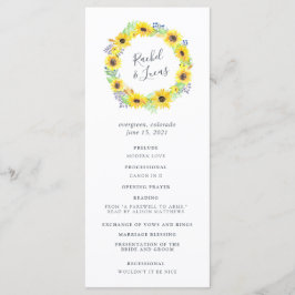 Blumenfelder Hochzeitsprogramm Programm