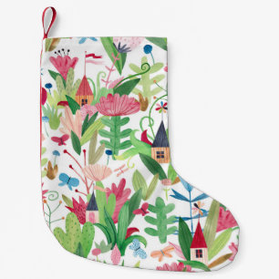 Blumenfelder: Muster für Aquarelle Kleiner Weihnachtsstrumpf