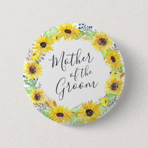 Blumenfelder Mutter des Bräutigams Button