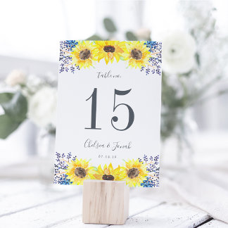 Blumenfelder | PERSONALISIERTE TISCHNUMMER