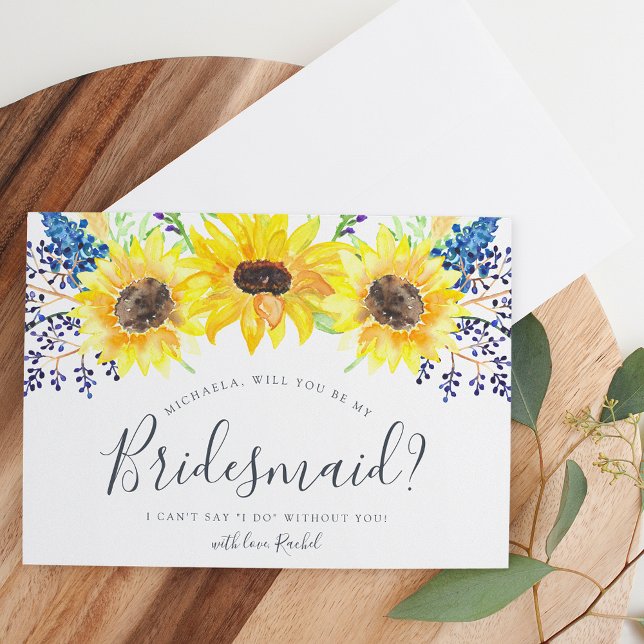 Blumenfelder sind meine Bridesmaid-Karte Einladung (Von Creator hochgeladen)
