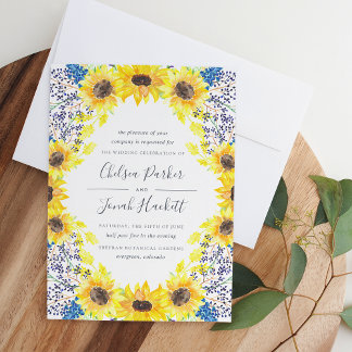 Blumenfelder zum Hochzeitsempfang Einladung