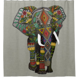 Blumenfellstein Duschvorhang