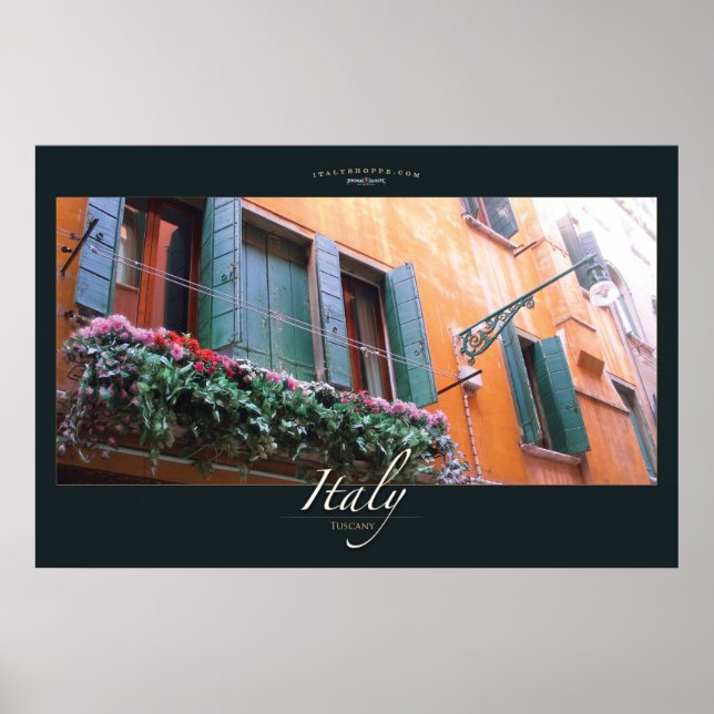 Blumenfenster Poster (Vorne)