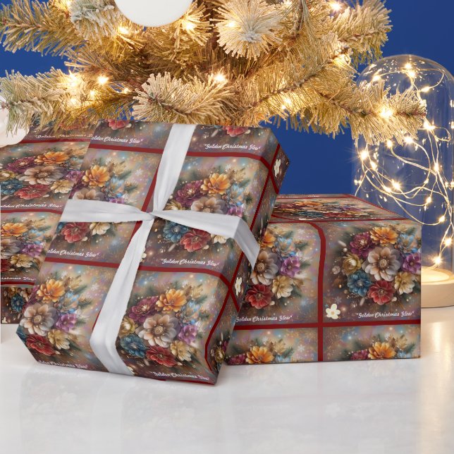 Blumenfeste Geschenkpapier (Feiertage)