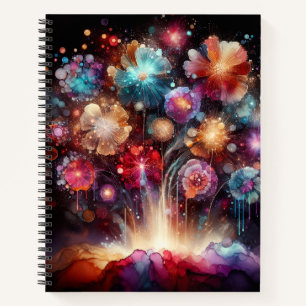 Blumenfeuerwerk Deluxe Notizbuch