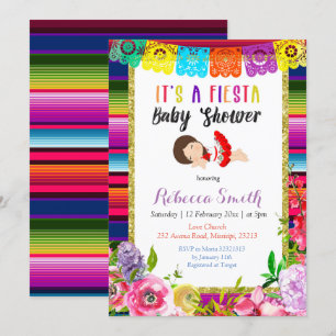 Blumenfiesta-Babyparty-festliches Einladung
