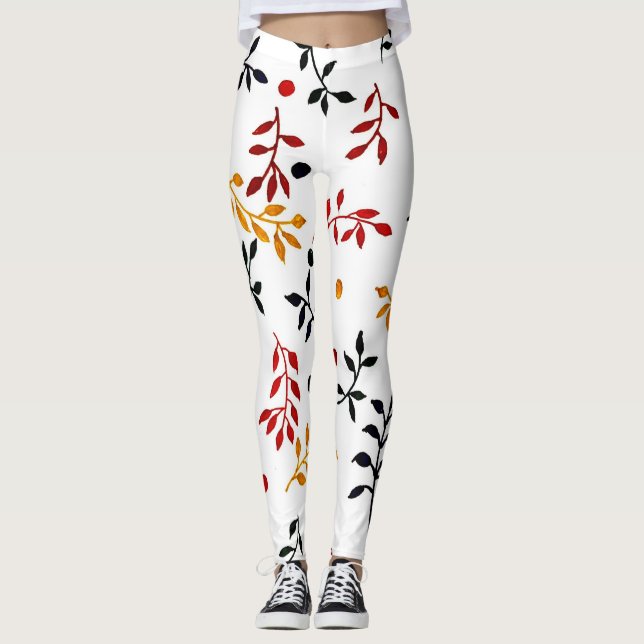 Blumenfluss: Gemusterte Leggings (Vorderseite)
