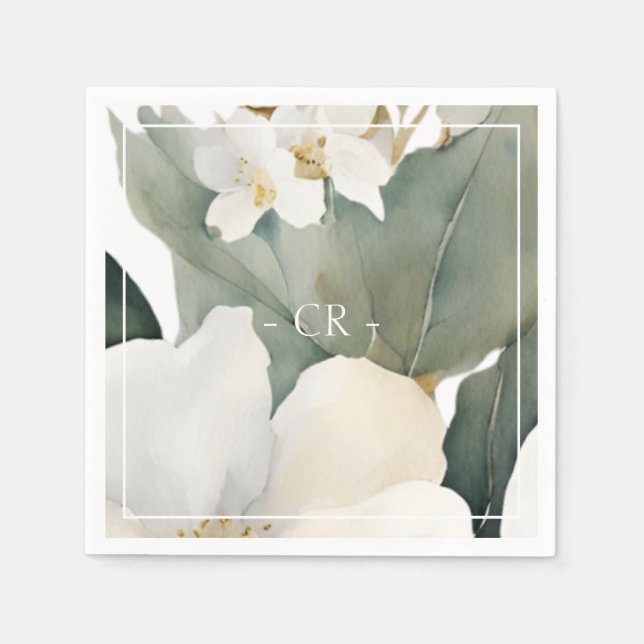 Blumenfolien Serviette (Vorderseite)