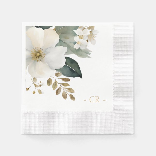 Blumenfolien Serviette (Vorderseite)
