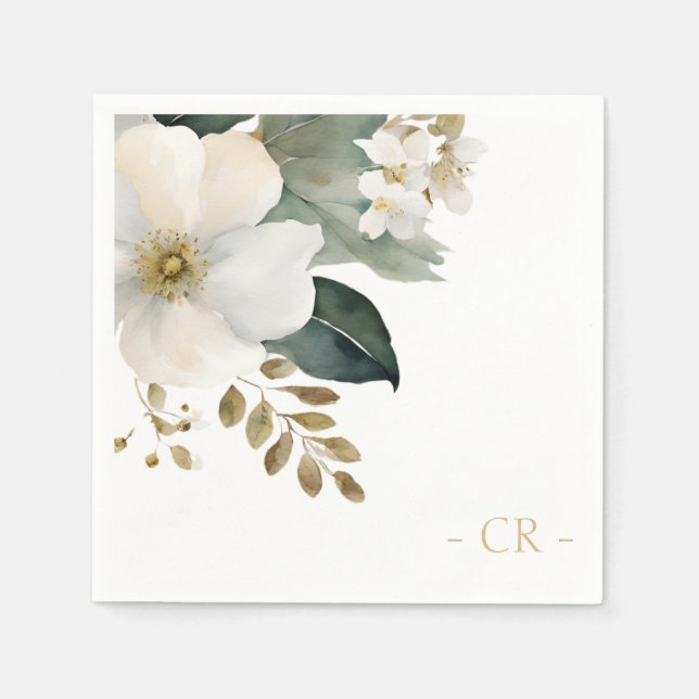 Blumenfolien Serviette (Vorderseite)