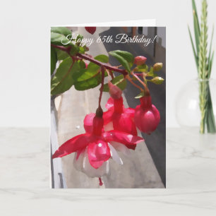 Blumenfotografie Personalisiert 65. Geburtstag Karte