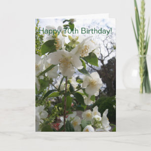 Blumenfotografie Personalisiert 70. Geburtstag Karte