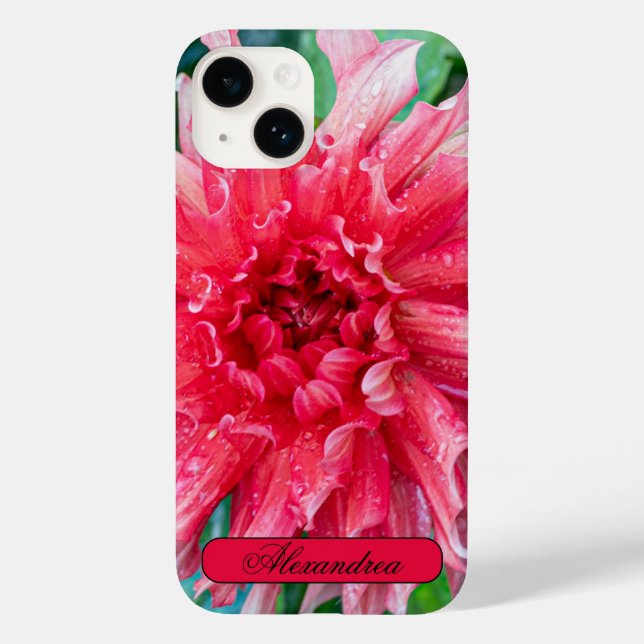 Blumenfotografie, rosa Dahlia Case-Mate iPhone 14 Hülle (Rückseite)