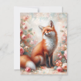 Blumenfox im Garten der Rose Postkarte
