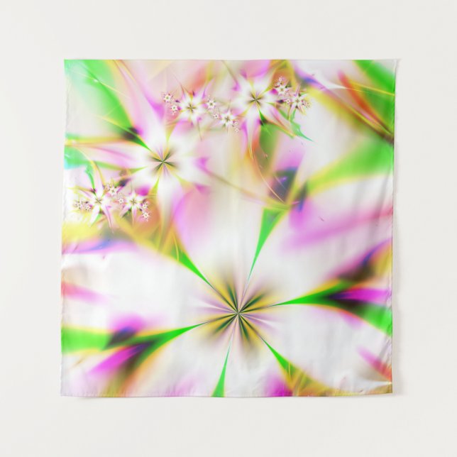 Blumenfraktal Wandteppich (Vorderseite)