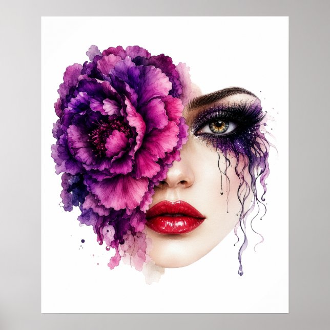 Blumenfrau Poster (Vorne)