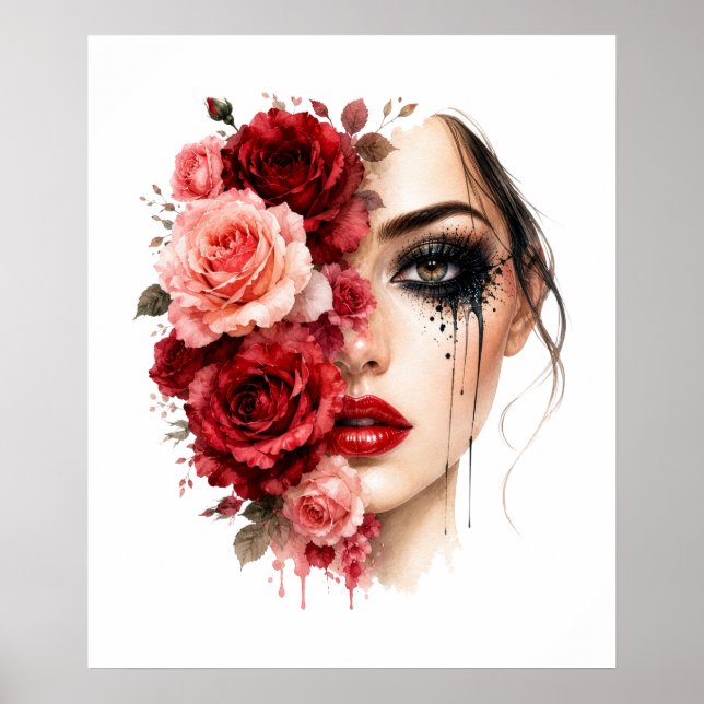 Blumenfrau Poster (Vorne)