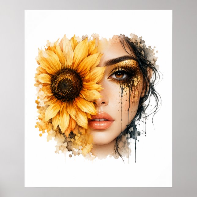 Blumenfrau Poster (Vorne)