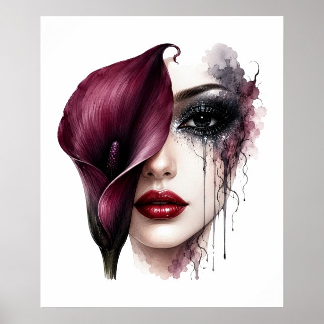 Blumenfrau Poster (Vorne)