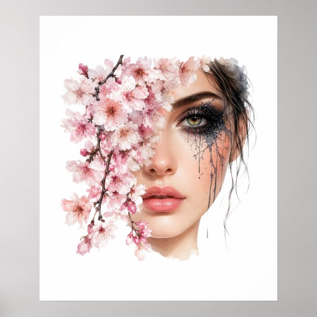 Blumenfrau Poster (Vorne)