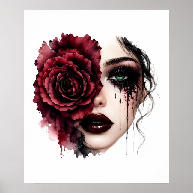 Blumenfrau Poster (Vorne)