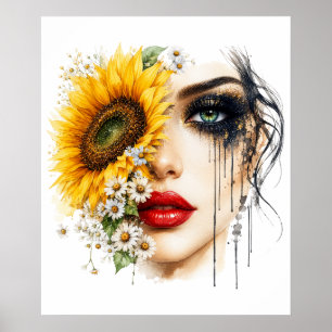 Blumenfrau Poster