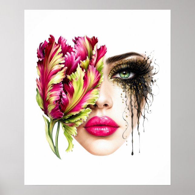 Blumenfrau Poster (Vorne)