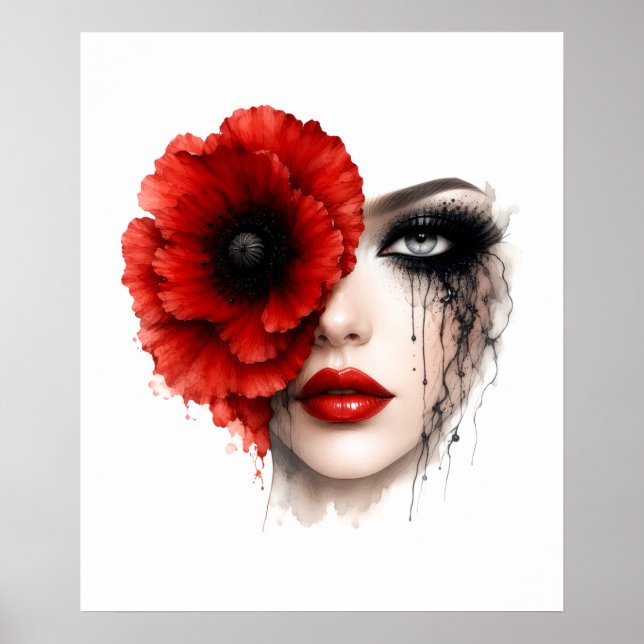 Blumenfrau Poster (Vorne)