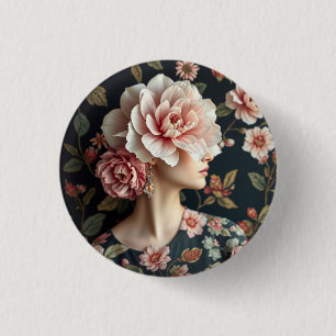 Blumenfrauen Kunst, Dichtung und Musik Button