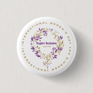 Blumenfrauensignatur März zum Frauentag 20 Button