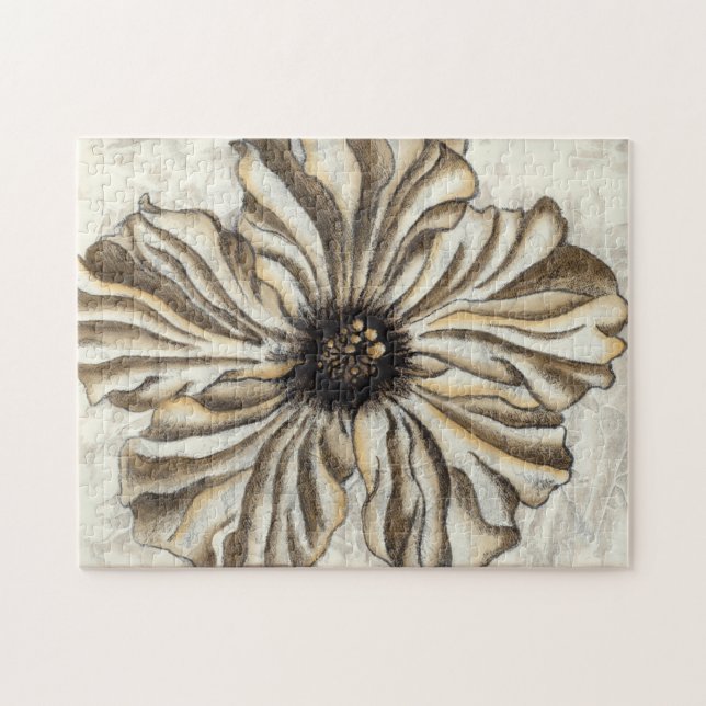 Blumenfresco auf Tan Hintergrund (Horizontal)