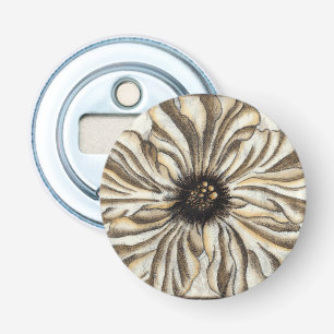 Blumenfresco auf Tan Hintergrund Flaschenöffner