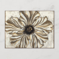 Blumenfresco auf Tan Hintergrund