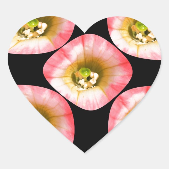 Blumenfreude Herz-Aufkleber (Vorderseite)