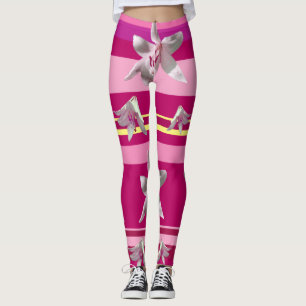 Blumenfreude in rosa Leggings