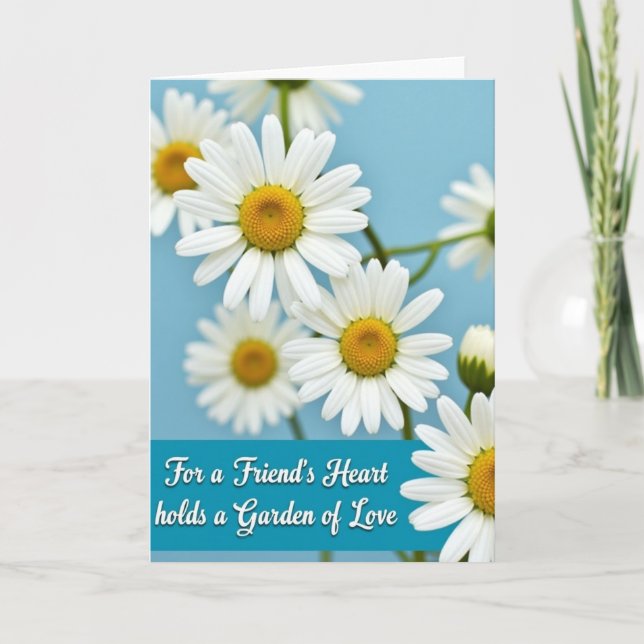 Blumenfreunde Herzliche Karte (Vorderseite)