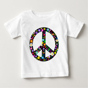 Blumenfriedenssymbol Baby T-shirt