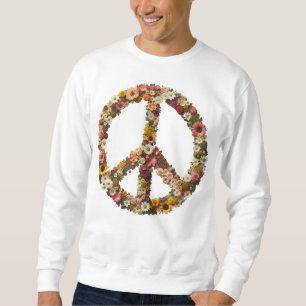 Blumenfriedensymbol mit lebhaften Blume Sweatshirt