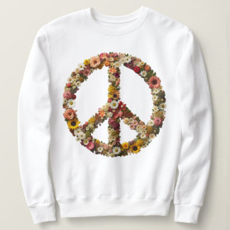 Blumenfriedensymbol mit lebhaften Blume Sweatshirt