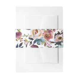 Blumenfrühling Pastel Wasserfarbe Hochzeit Einladu Einladungsbanderole