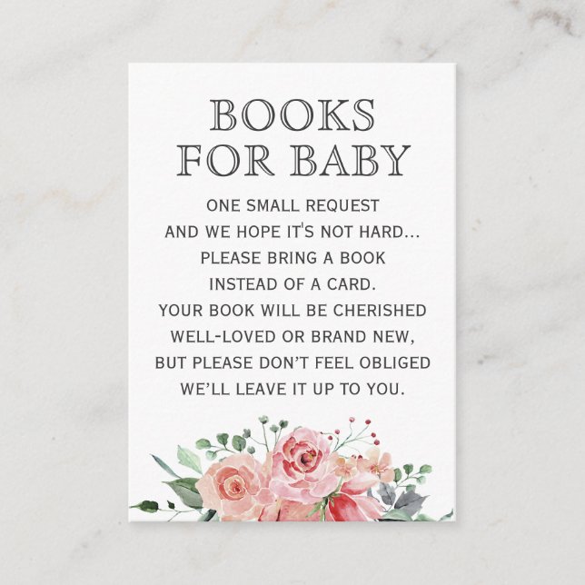 Blumenfrühlingsbücher für Babydusche Sprinkle Begleitkarte (Vorderseite)