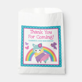 Blumenfrühlingstrauß Llama & Rainbow Birthday Geschenktütchen