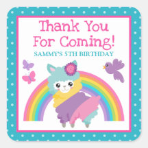 Blumenfrühlingstrauß Llama & Rainbow Birthday