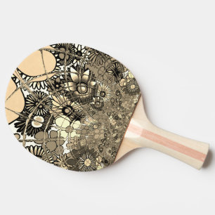 Blumenfusion: Stylishes Millennial-Infinity-Muster Tischtennis Schläger