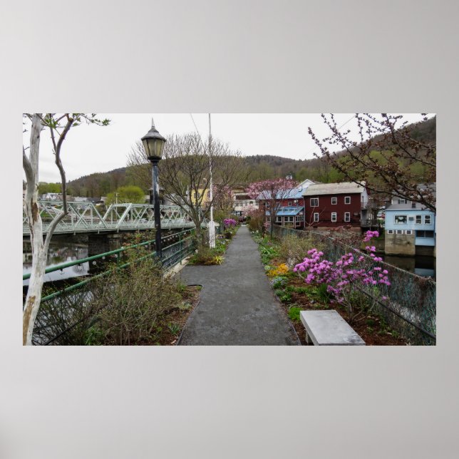 Blumenfußbrücke Poster (Vorne)