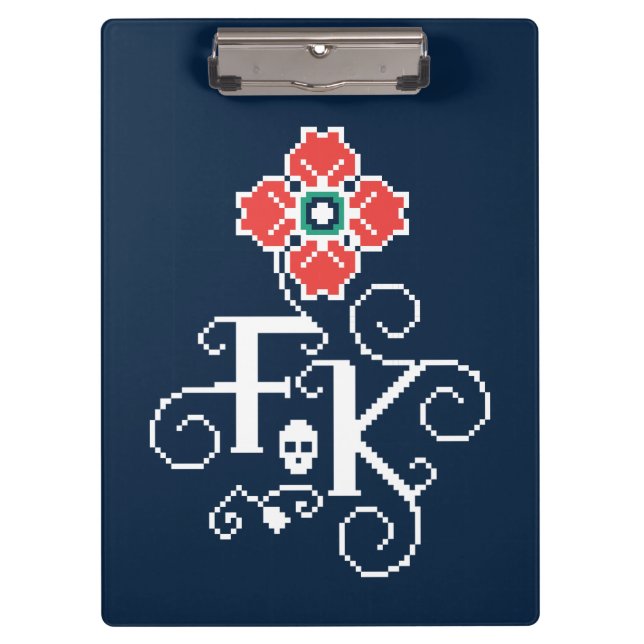 Blumengabe Frida Kahlos | Klemmbrett (Vorderseite)