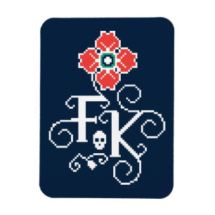 Blumengabe Frida Kahlos   Magnet